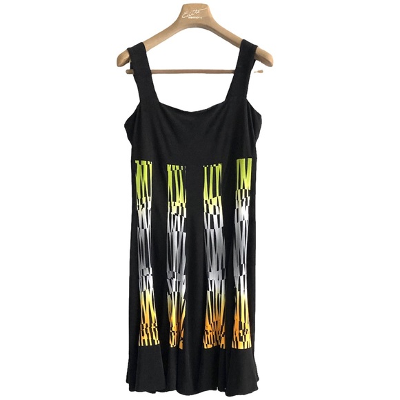 πSZ 10β’FRANK LYMAN DESIGN SLEEVELESS A-LINE FLOWY SWING MIDI DRESSπ - Picture 3 of 8